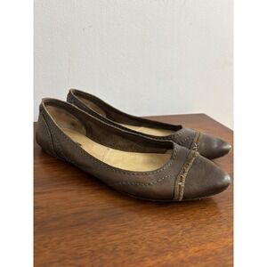 The Frye Company Women's Brown Leather‎ Ballet Flats Slip On Pointed Toe Size 8M